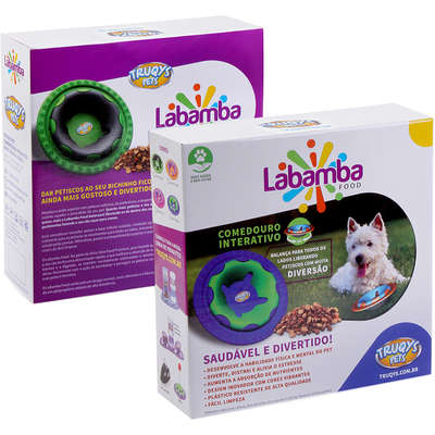 Comedouro Interativo Truqys Pets Labamba Food Azul