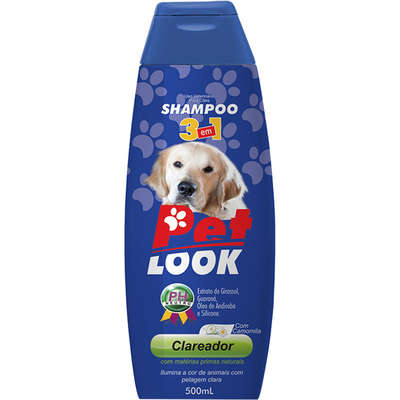 Shampoo Pet Look 3 em 1 Pelos Claros para Cães