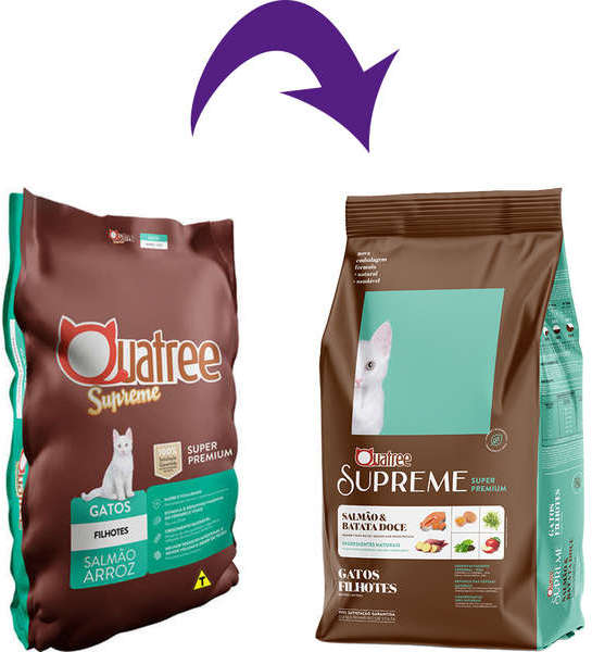 Ração Seca Quatree Supreme Salmão e Arroz Gatos Filhotes - 10,1Kg