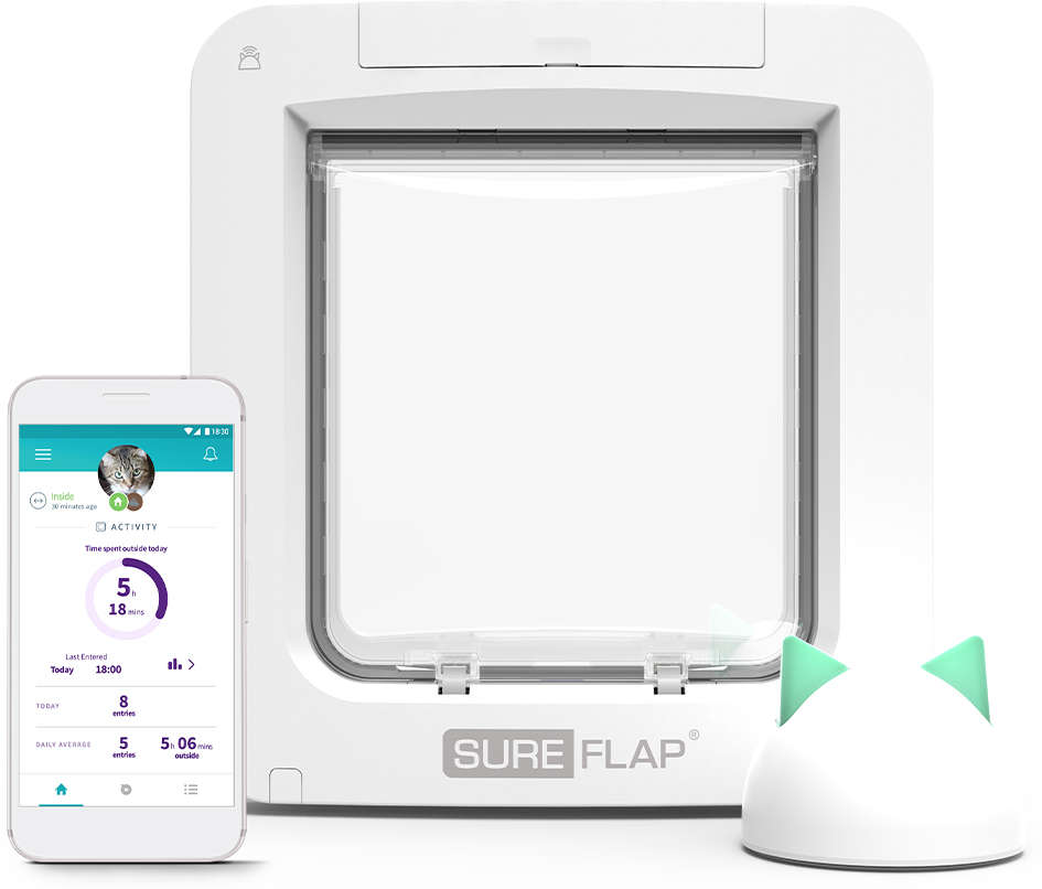 Porta Sure PetCare Flap Microchip Connect para Gatos - Tam. Único