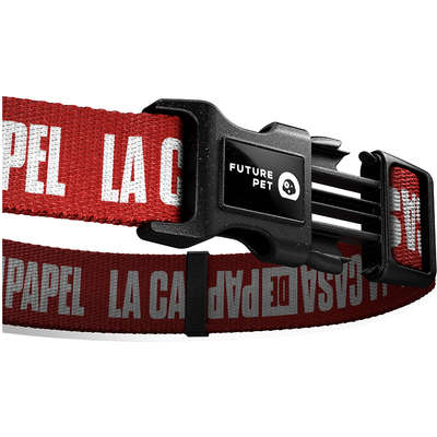 Coleira Future Pet La Casa de Papel Vermelha para Cães