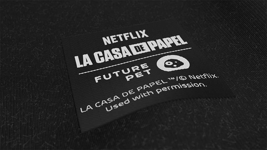 Moletom Future Pet La Casa de Papel Preto para Cães - Tam. P