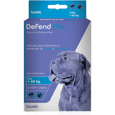 Antipulgas e Carrapatos Biovet Defend Pro para Cães de 40 Kg
