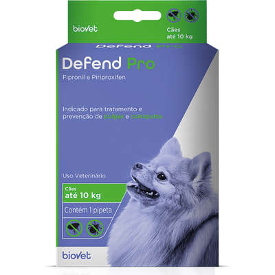 Antipulgas e Carrapatos Biovet Defend Pro para Cães até 10 Kg