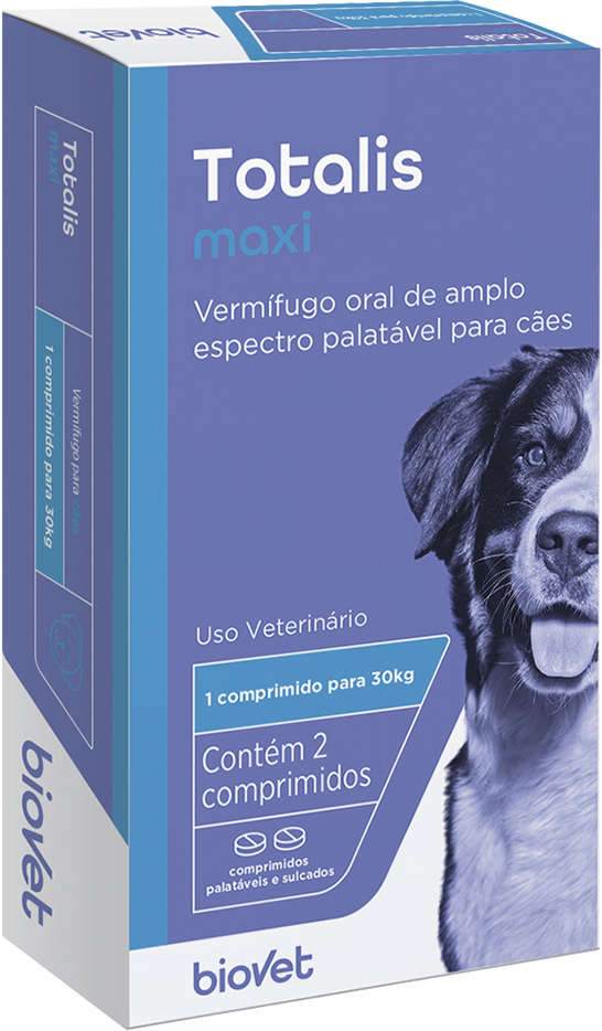 Vermífugo Biovet Totalis Max para Cães - 2 Comprimidos