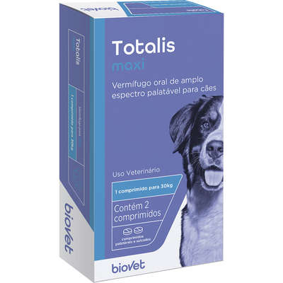 Vermífugo Biovet Totalis Max para Cães