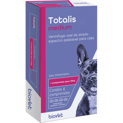 Vermífugo Biovet Totalis Medium para Cães