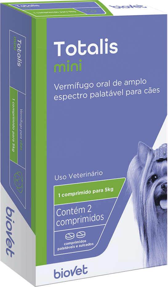 Vermífugo Biovet Totalis Mini para Cães - 2 Comprimidos