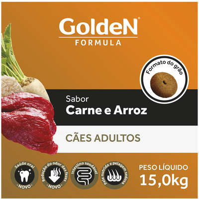 Ração Seca PremieR Pet Golden Formula Carne e Arroz para Cães Adultos