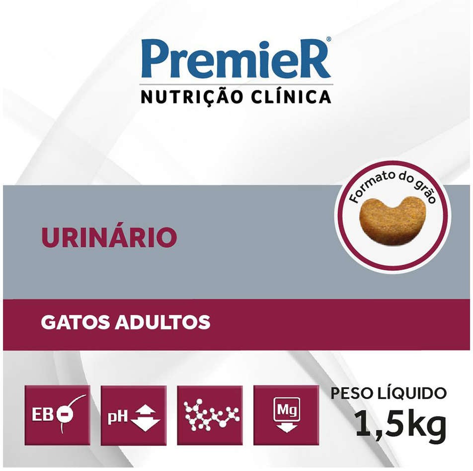Ração Premier Nutrição Clínica Urinário para Gatos - 1,5Kg