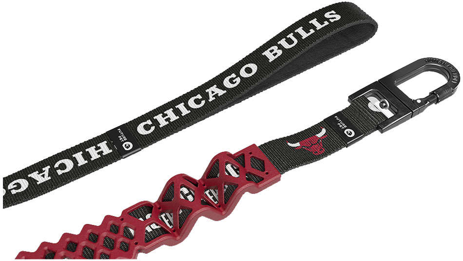 Guia com Amortecedor Future Pet NBA Bulls para Cães - Tam. P