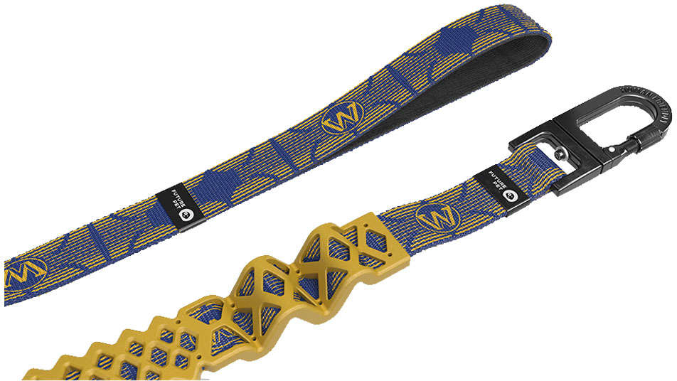 Guia com Amortecedor Future Pet NBA Golden State para Cães - Tam. P