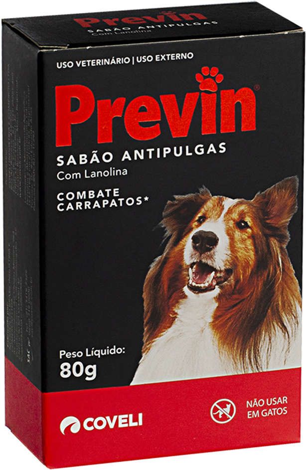 Sabão Anti pulgas Previn para Cães - 80 g
