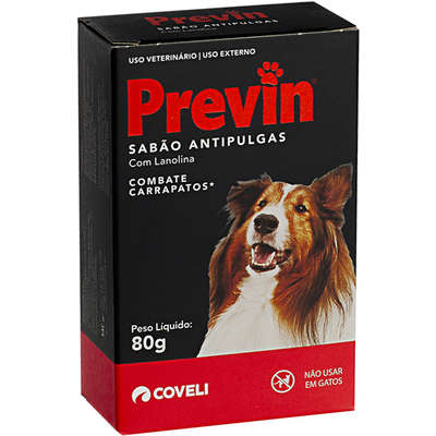 Sabão Antipulgas Previn para Cães - 80 g