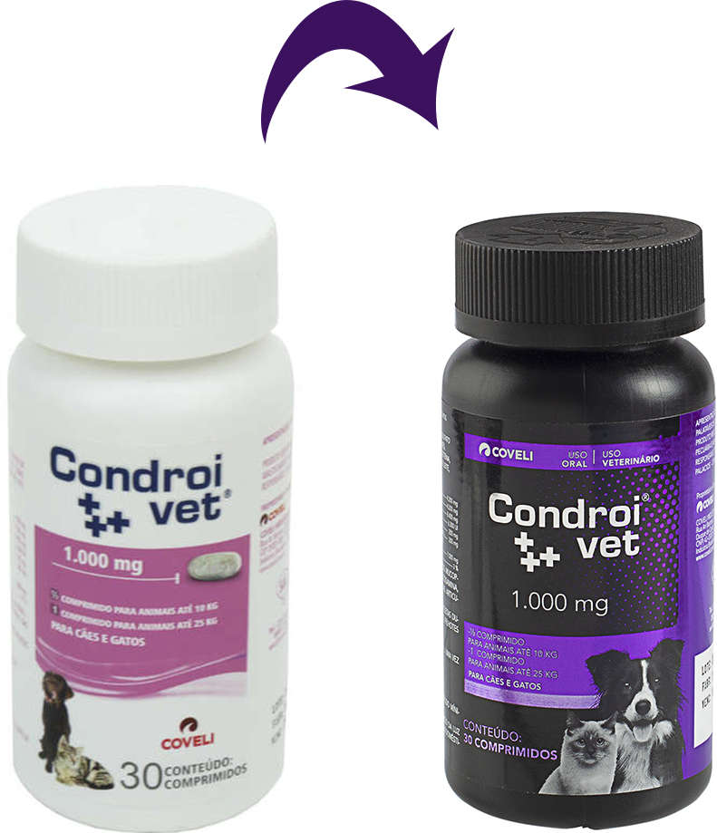 Suplemento Vitamínico Coveli Condroivet para Cães e Gatos - 30 Comprimidos