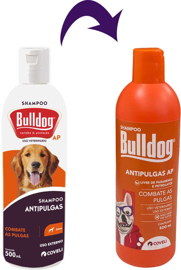 Shampoo Coveli Antipulgas Bulldog para Cães - 500 mL