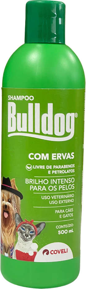 Shampoo Coveli Desodorante com Ervas Bulldog para Cães e Gatos - 500 mL