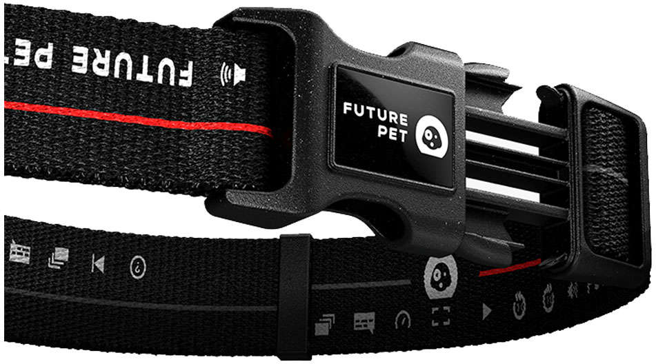 Coleira Future Pet Netflix Preta para Cães- Tam. G