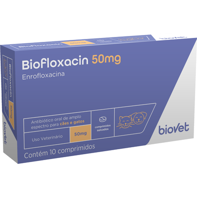Antibiótico Biofloxacin Biovet 50 mg