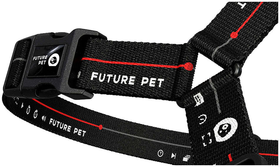 Peitoral Antipuxão Future Pet Netflix Preta para Cães - Tam. G