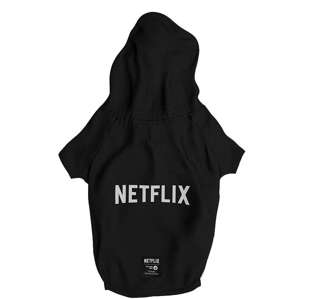 Moletom Future Pet Netflix Preto para Cães - Tam. P