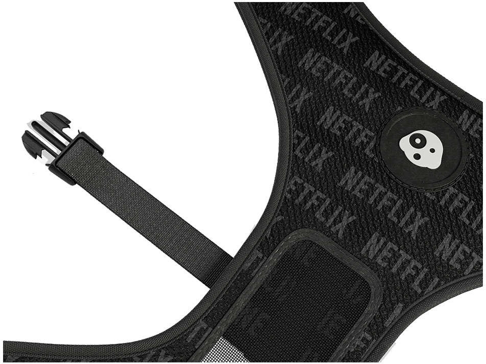 Peitoral Mesh Future Pet Netflix Preta para Cães - Tam. P