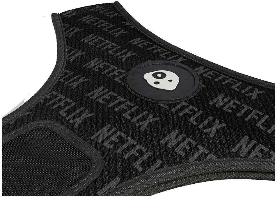 Peitoral Mesh Future Pet Netflix Preta para Cães - Tam. P