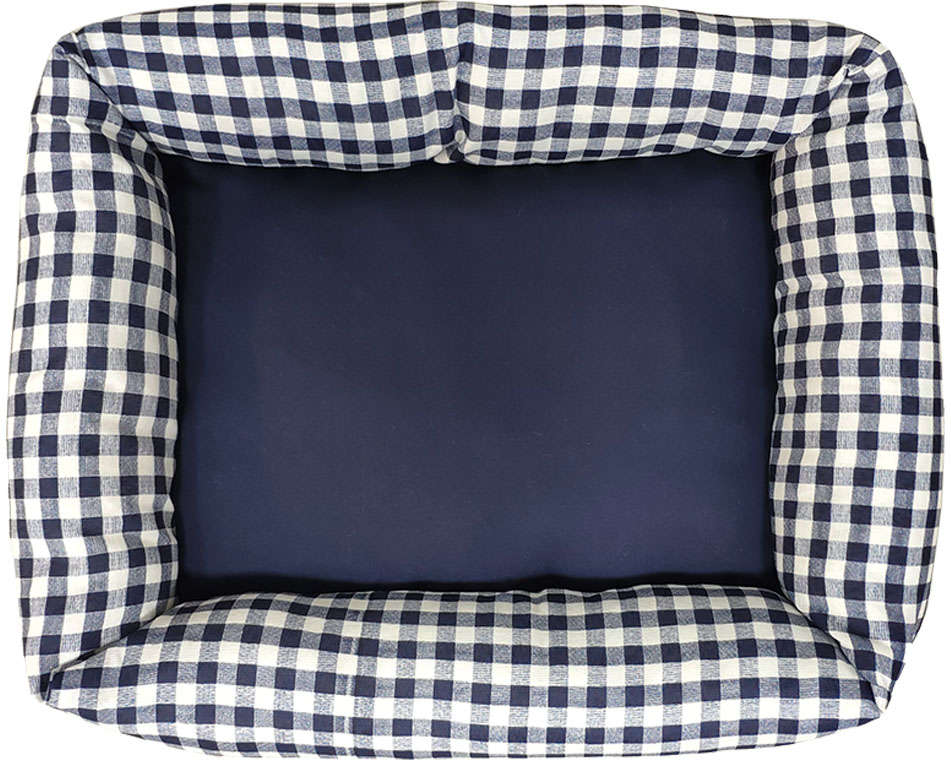 Cama Mister Bicho Xadrez Basic Azul - Tam. G