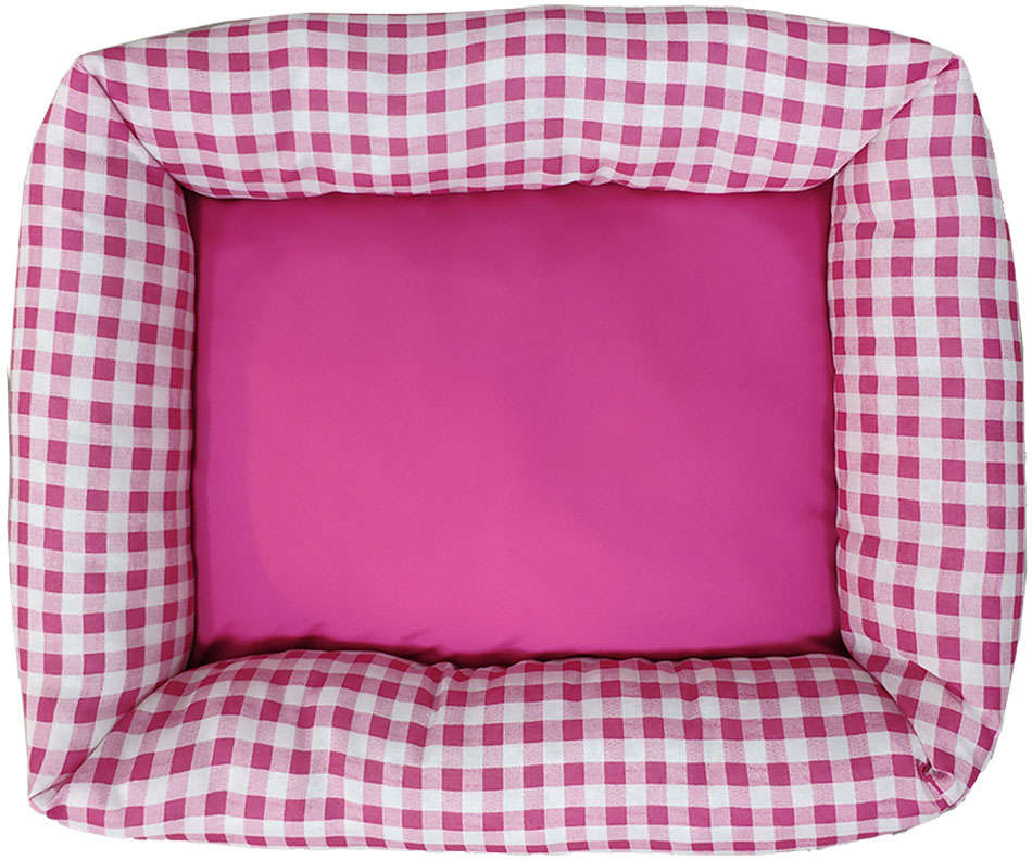 Cama Mister Bicho Xadrez Basic Rosa - Tam. G