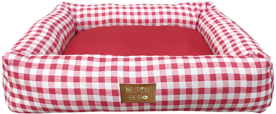 Cama Mister Bicho Xadrez Basic Vermelho - Tam. M