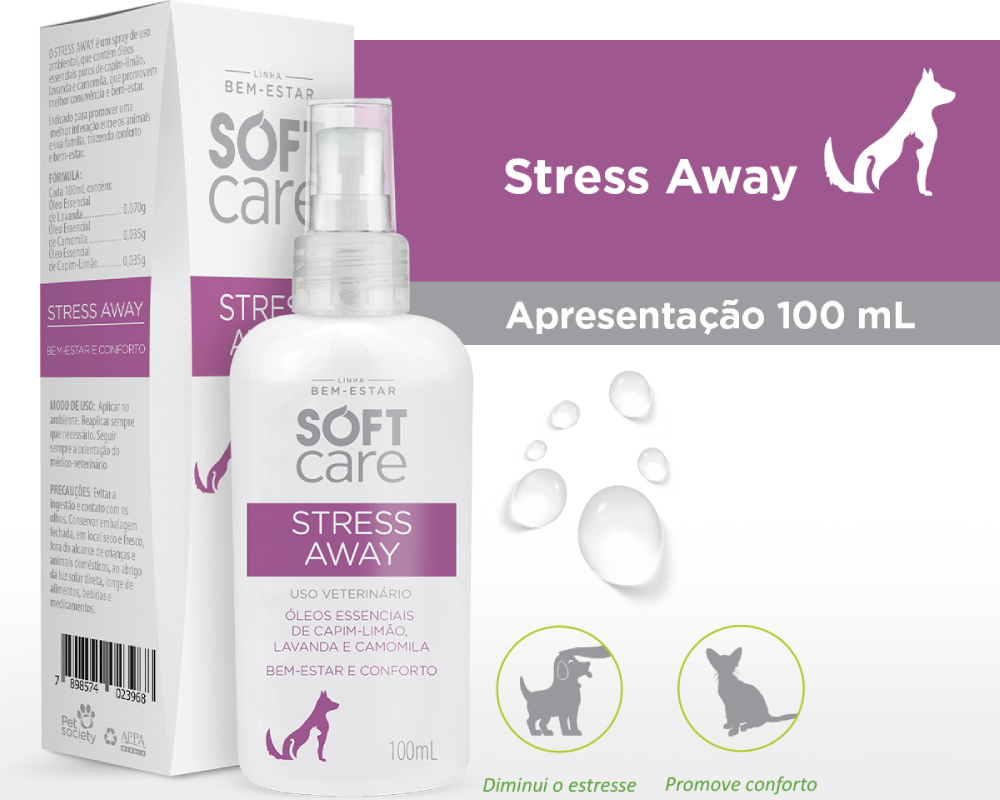 Spray Relaxante Pet Society Stress Away - 100 mL