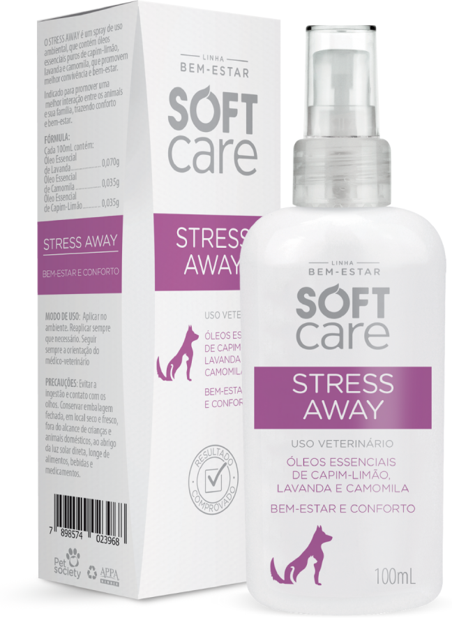 Spray Relaxante Pet Society Stress Away - 100 mL