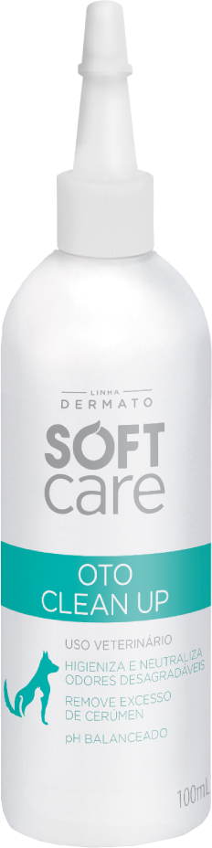 Solução Pet Society Soft Care Limpeza Auricular Oto Clean Up - 100 mL