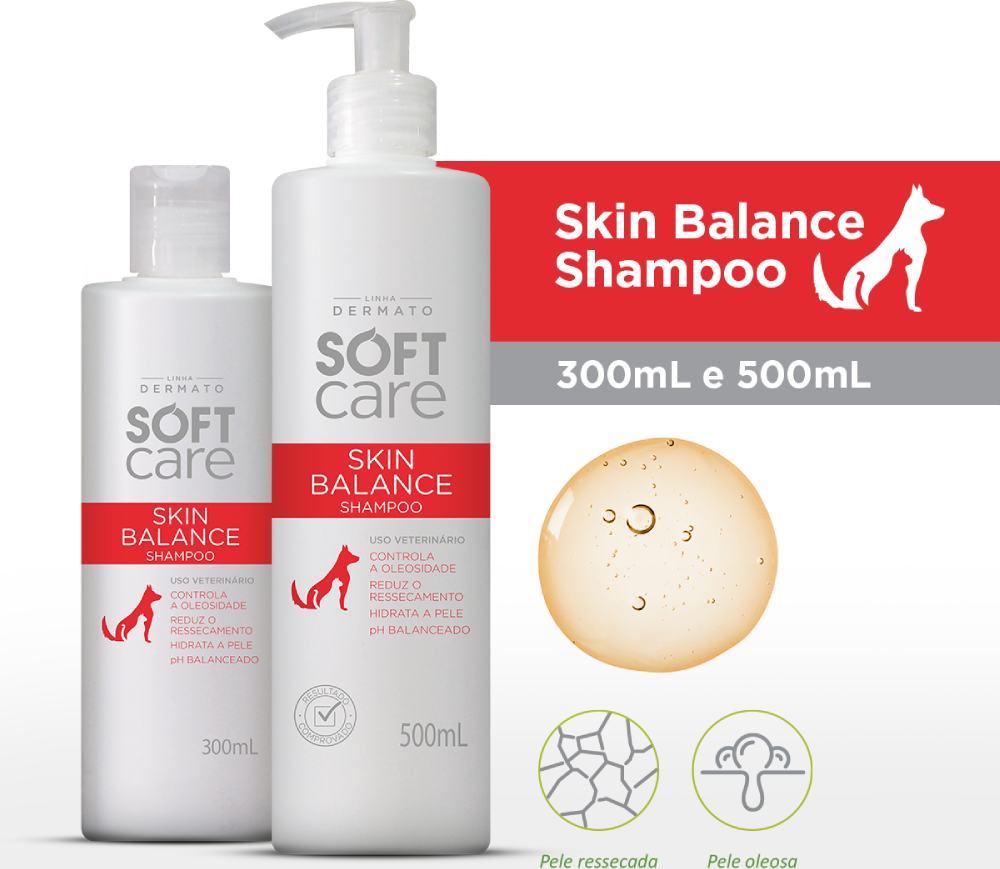 Shampoo Soft Care Skin Balance para Pele Oleosa e Ressecada - 300 mL