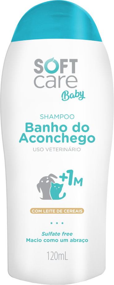 Shampoo Soft Care Baby Banho do Aconchego para Cães e Gatos +1M - 120 mL
