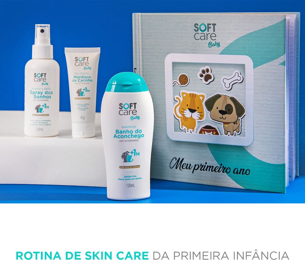 Shampoo Soft Care Baby Banho do Aconchego para Cães e Gatos +1M - 120 mL