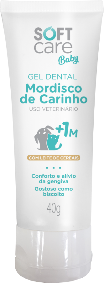 Gel Dental Soft Care Baby Mordisco de Carinho para Cães e Gatos +1M - 40 g