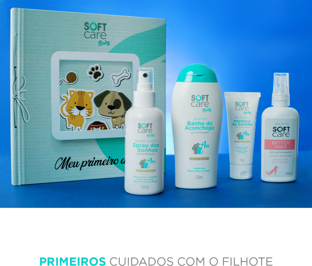 Gel Dental Soft Care Baby Mordisco de Carinho para Cães e Gatos +1M - 40 g