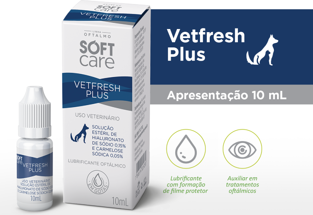 Solução Oftalmológica Soft Care Vetfresh Plus - 10 mL