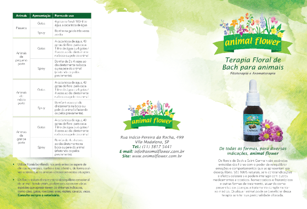 Florais Animal Flower Gotas Traumas e Medos - 30 mL