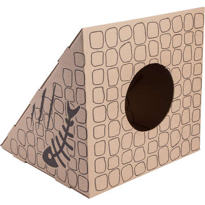 Brinquedo Cubo e Rampa de Papelão para Gatos