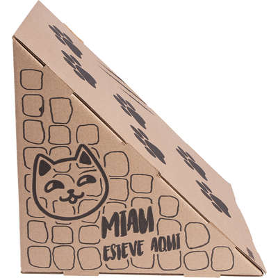 Brinquedo Cubo e Rampa de Papelão para Gatos