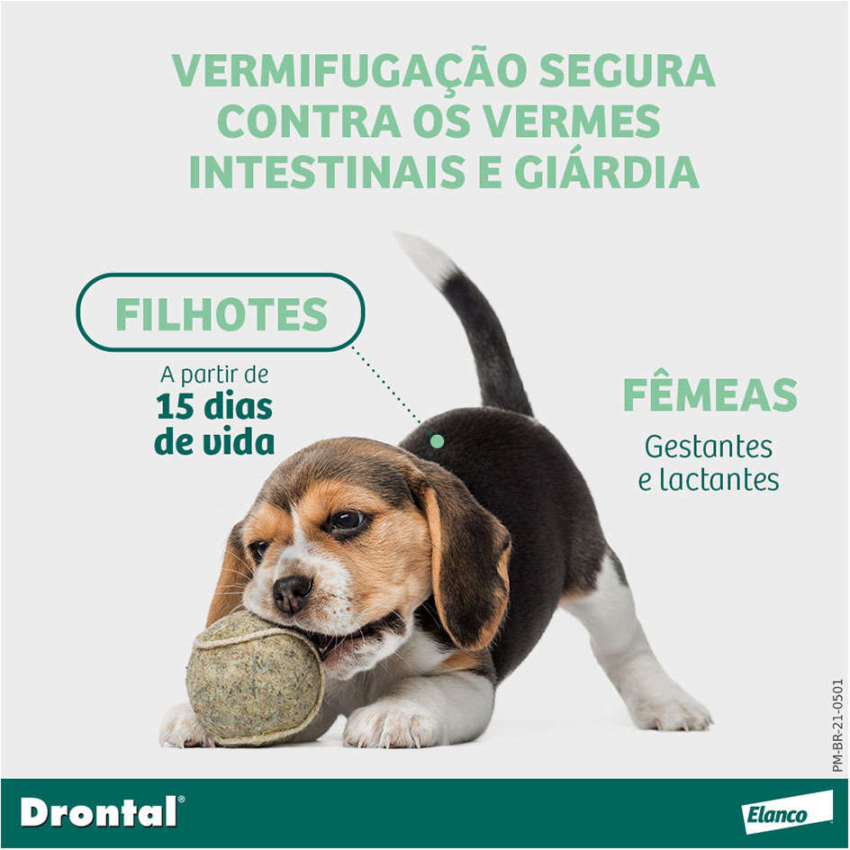 Vermífugo Elanco Drontal Plus Sabor Carne Cães 35Kg - 2 Comprimidos