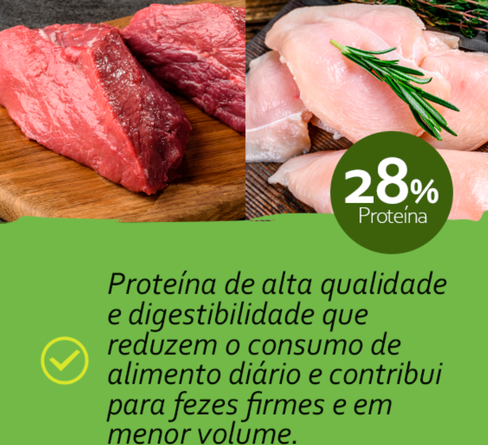 Ração Seca Fluffy Cat Carne e Frango para Gatos Adultos - 1Kg