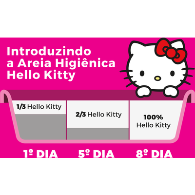 Areia Sanitária Hello Kitty Bio Rosa