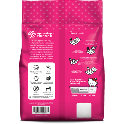 Areia Sanitária Hello Kitty Bio Rosa