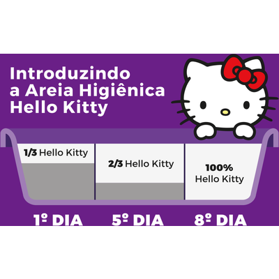 Areia Sanitária Hello Kitty Bio Roxa