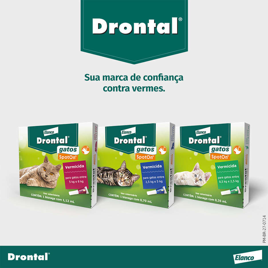 Vermífugo Drontal SpotOn para Gatos de 0,5Kg a 2,5Kg - 1 Bisnaga