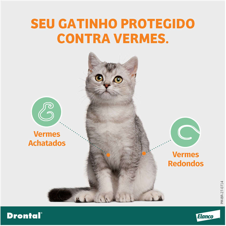Vermífugo Drontal SpotOn para Gatos de 0,5Kg a 2,5Kg - 1 Bisnaga