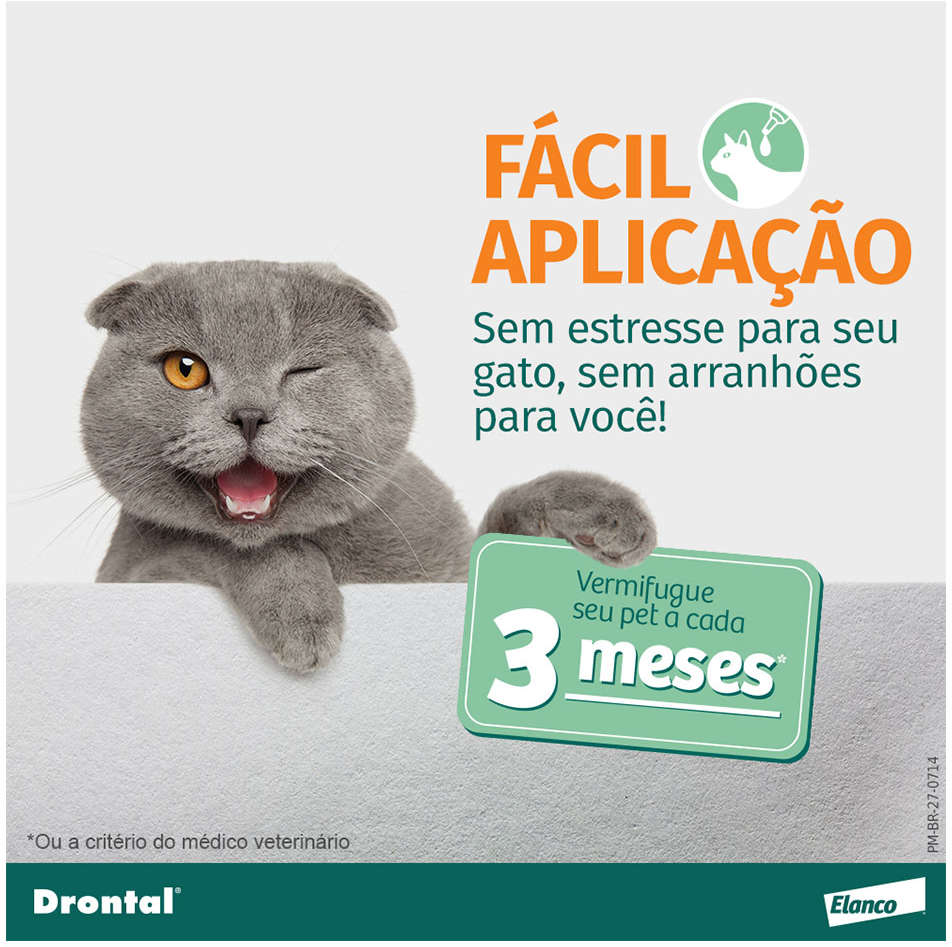 Vermífugo Drontal SpotOn para Gatos de 0,5Kg a 2,5Kg - 1 Bisnaga